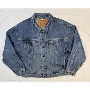 Levi's Vintage 90s Denim Trucker‎ Jacket Men's Large Light Wash Blue 70598-4891